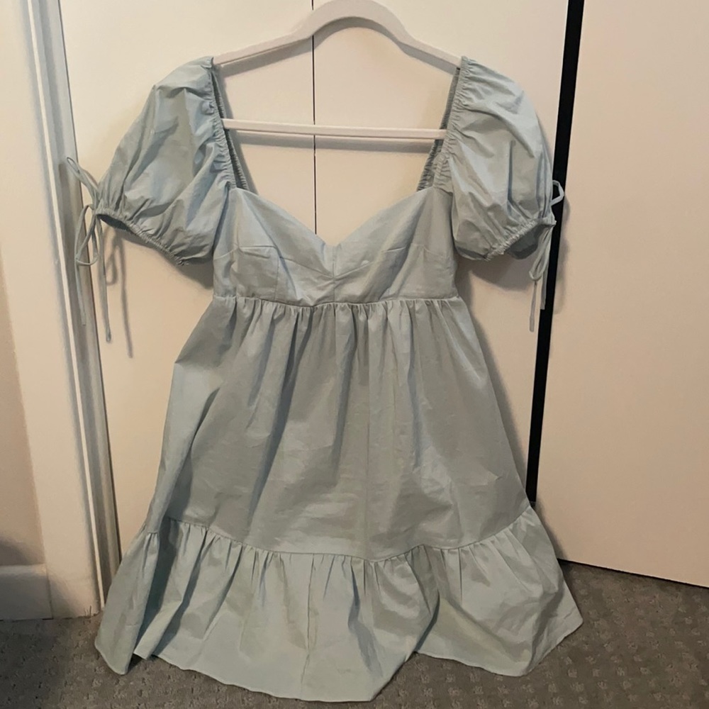 Olivaceous dress, size small, light blue